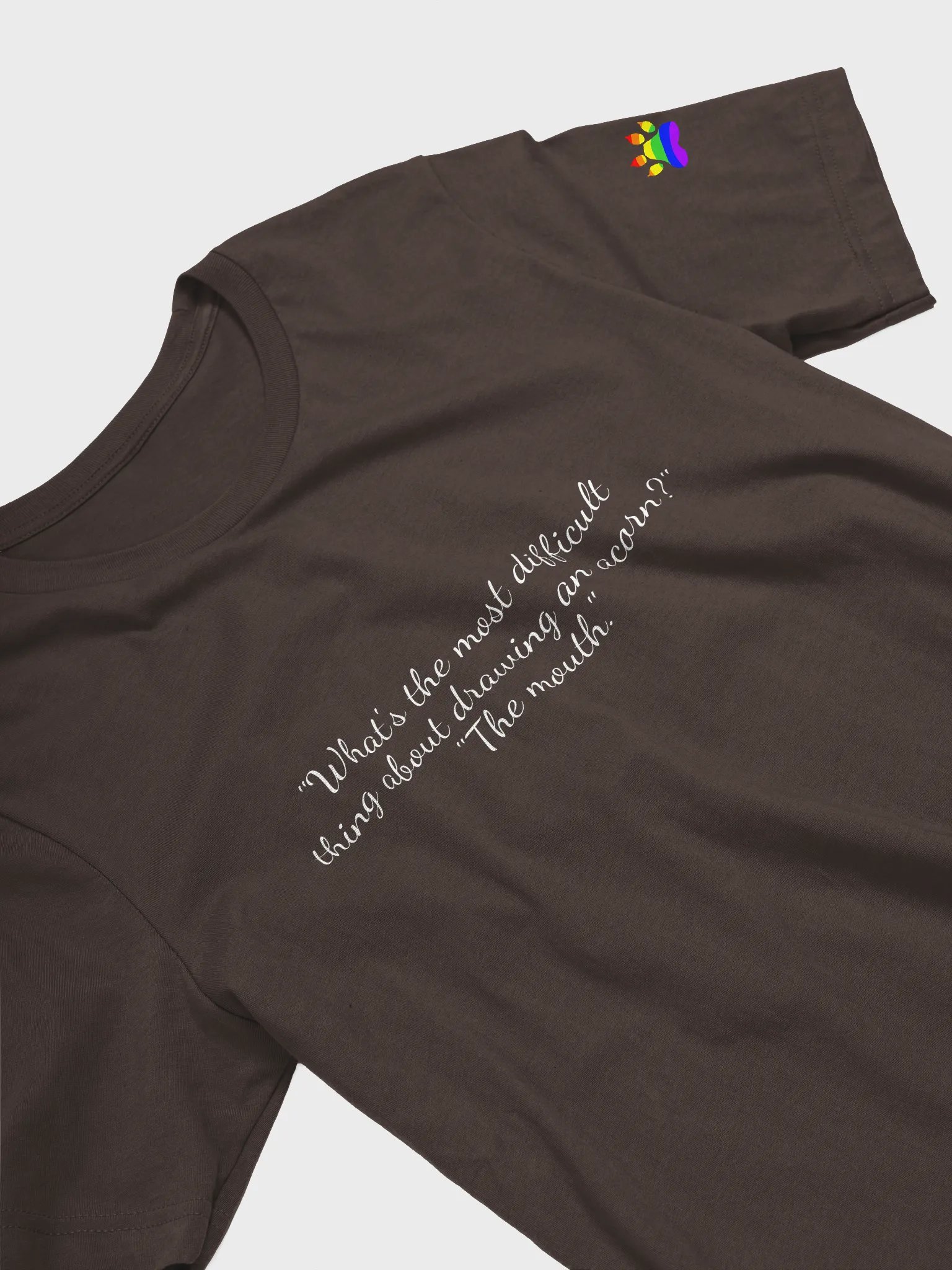 Drawing an acorn T-shirt (White text) product image (24)