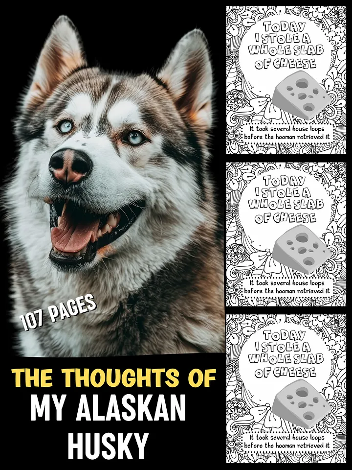 The Thoughts of My Alaskan Husky: A Coloring Book product image (1)