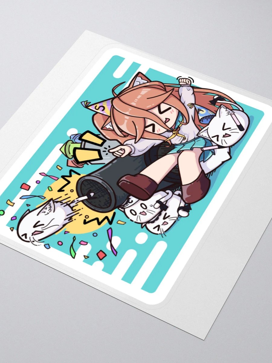 Shiro__Nya Confetti Cannon Sticker (with background) product image (3)