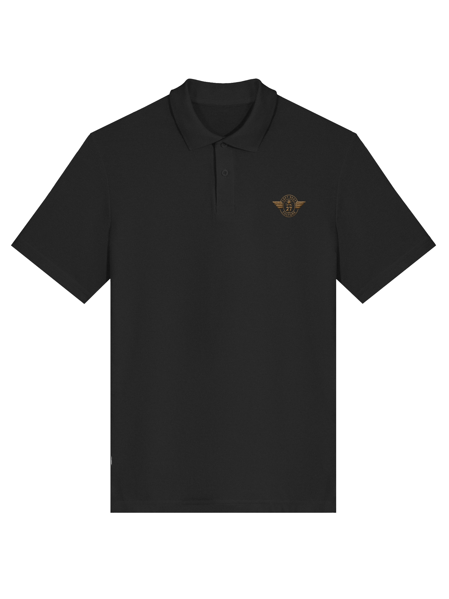 Left Seat Culture Polo Shirt - Black / Gold product image (3)