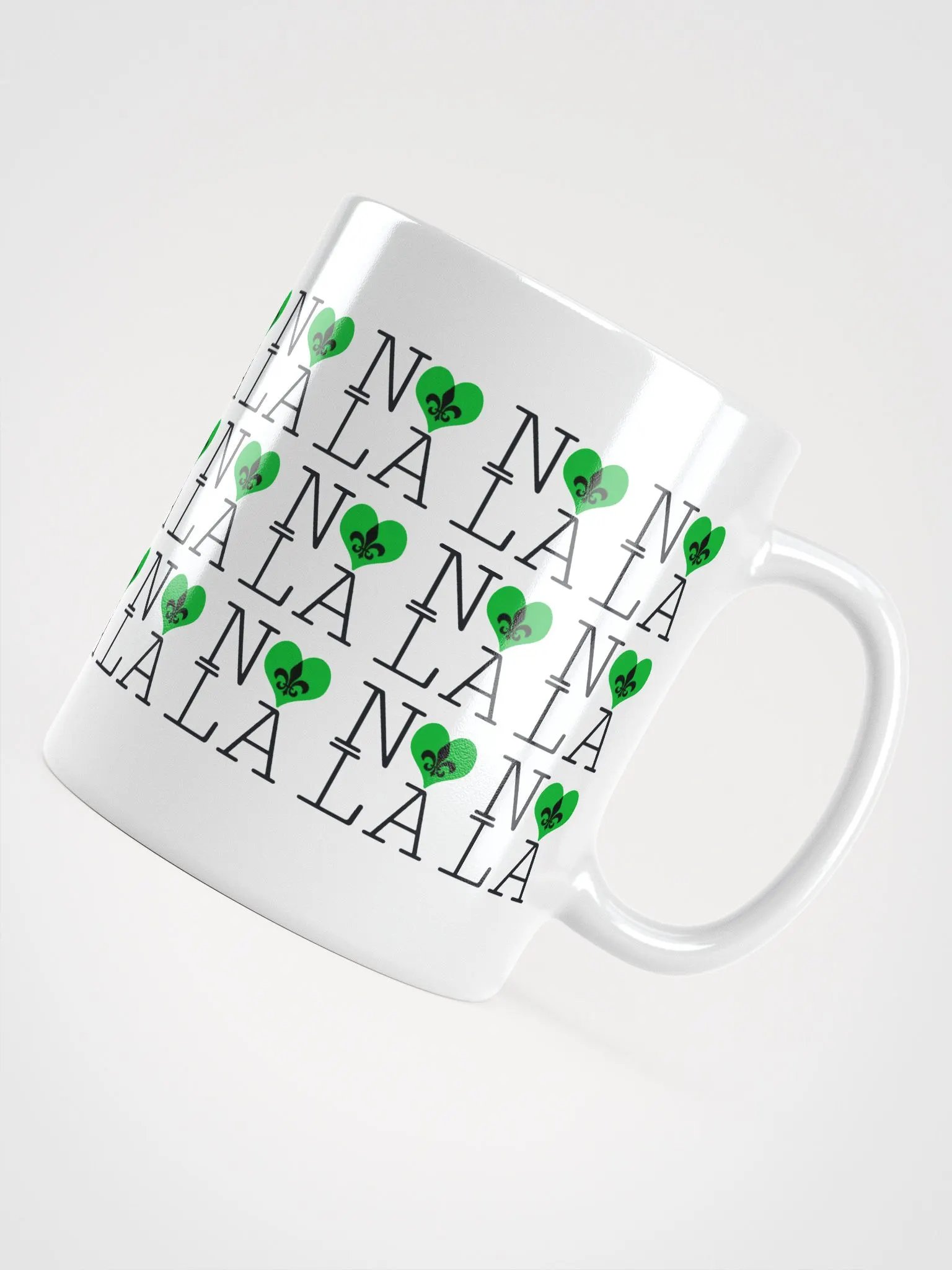 I LOVE NOLA **LEGACY MUG** (GREEN HEART INFINITY WALL) product image (4)