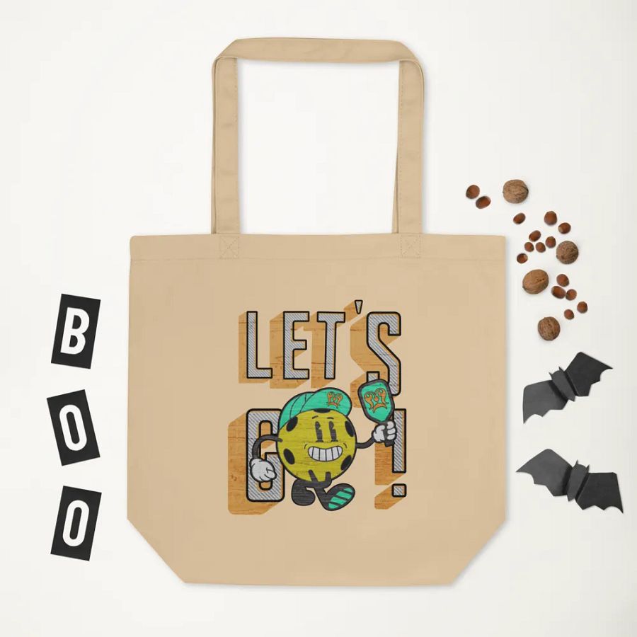 Lets Go Pickleball Mascot Eco-Friendly Tote Bag for Go-Getters product image (5)