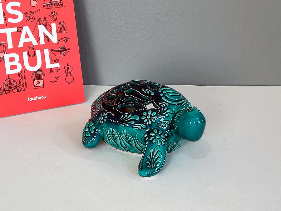 Ceramic turtle, candle holder — handmade pottery, handmade ceramic product image (3)