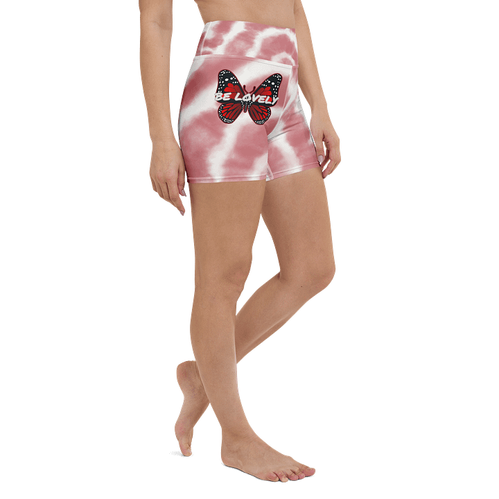 Be Lovely Butterfly Yoga Shorts Women Circle tie dye 2 product image (2)