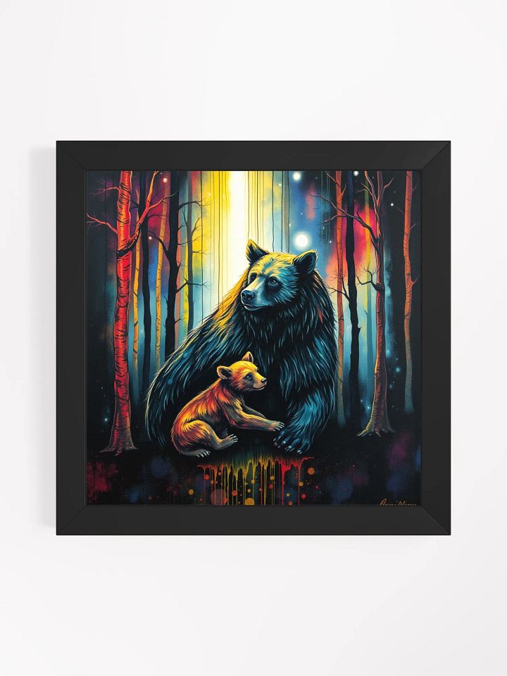Mystical Bear and Cub Framed Poster product image (2)