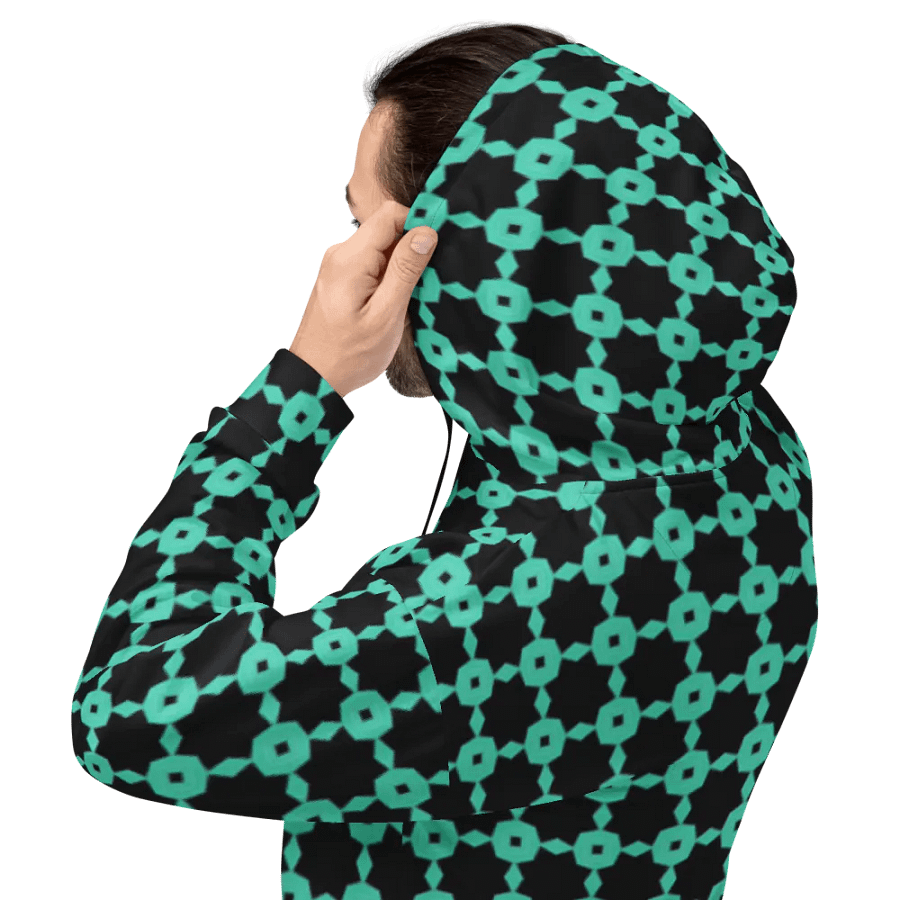 Abstract Repeating Chain Pattern Unisex All Over Print Hoodie product image (5)