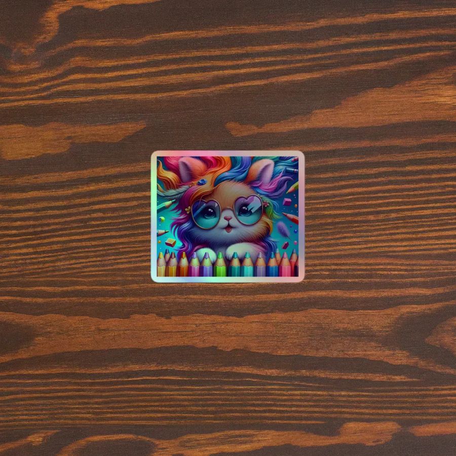 Whimsical Cabbit Holographic Sticker Sheet product image (5)