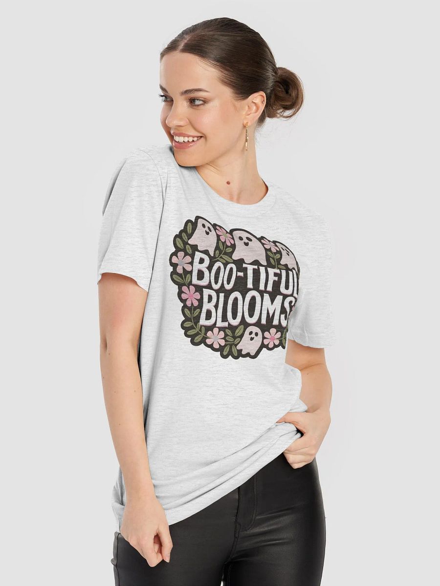 “Boo-tiful Blooms” t-shirt, Halloween humor t-shirt, Spooky vibes clothing, Cheeky ghost design, Funny Halloween outfit, Humorous ghost tee, Unique Halloween shirt, Ghost and flower design, gift idea product image (8)