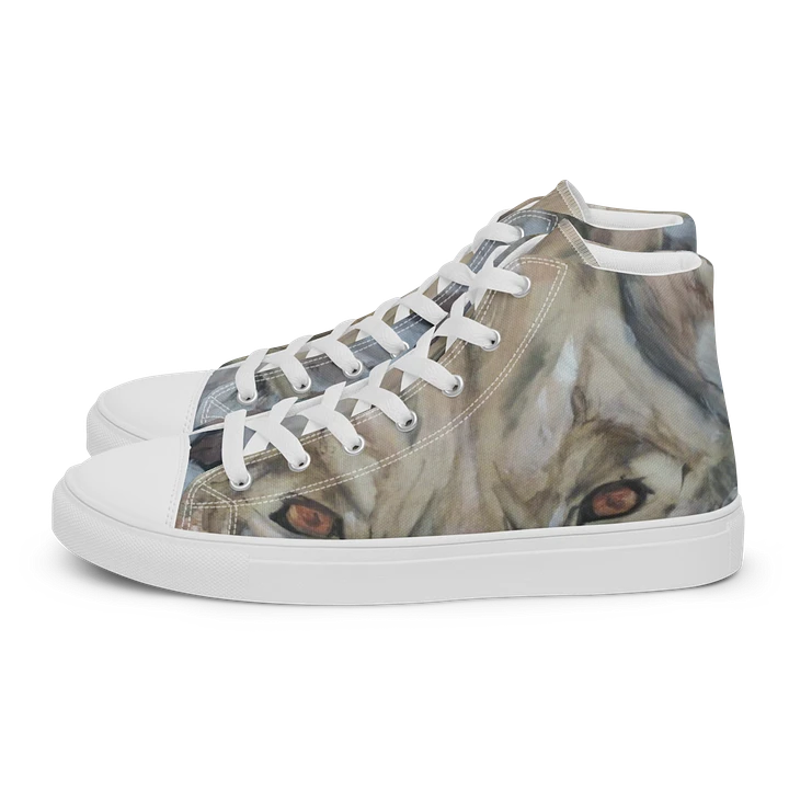 Woman's' Lion print from danflan oil painting white toe cap product image (1)