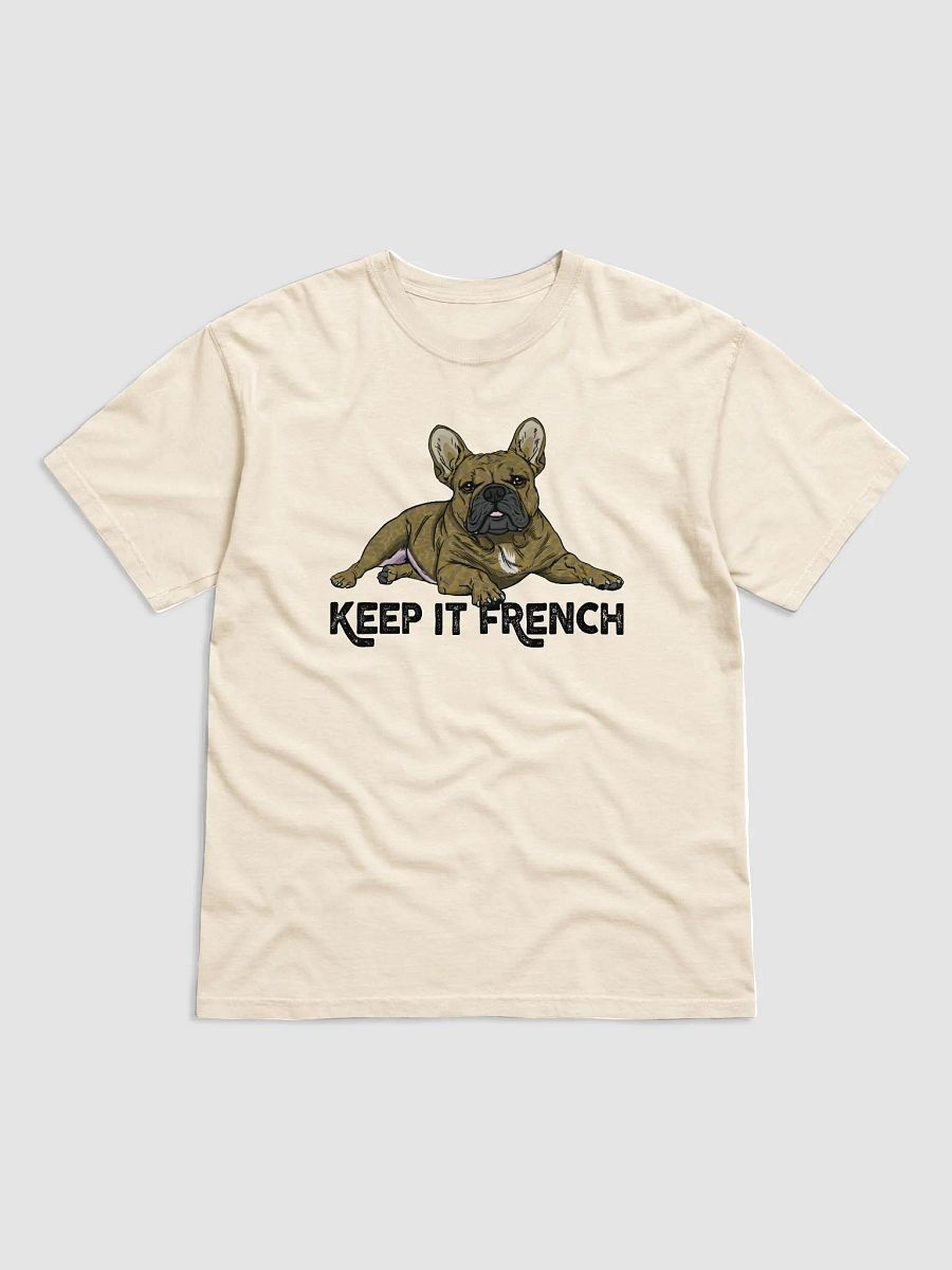 Keep It French T-Shirt of a French Bulldog (Brindle) | Funny T-Shirt for Frenchie Paw-rents product image (19)