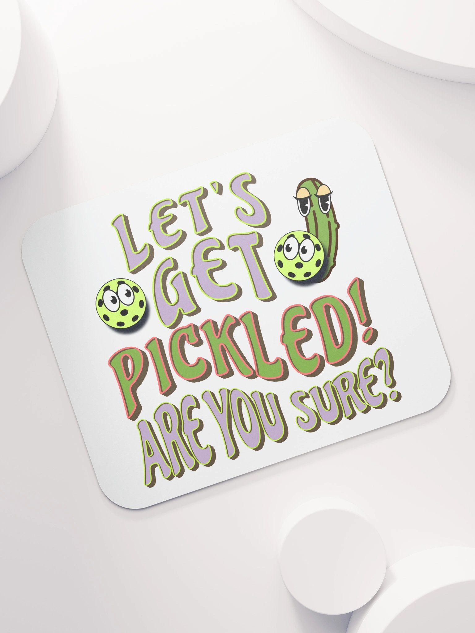 Lets Get Pickled Are You Sure Pickleball Whimsical Party Mouse Pad product image (7)
