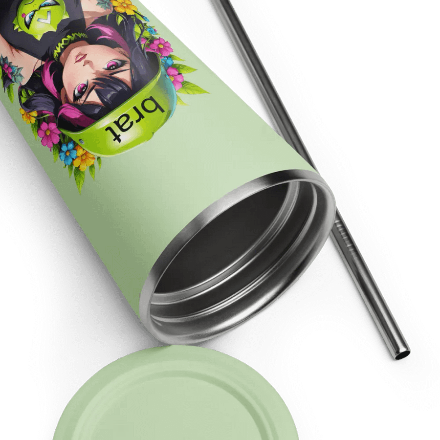 Brat 20 oz Tumbler Cup - Mint - Insulated Tumbler with a Straw v6 product image (9)