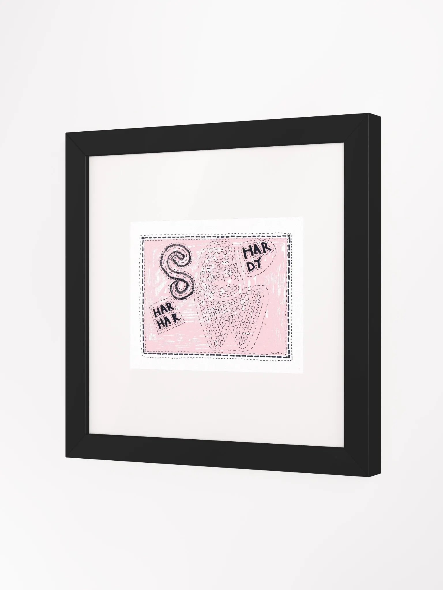 sew hardy har har Panel Card Print Framed product image (3)