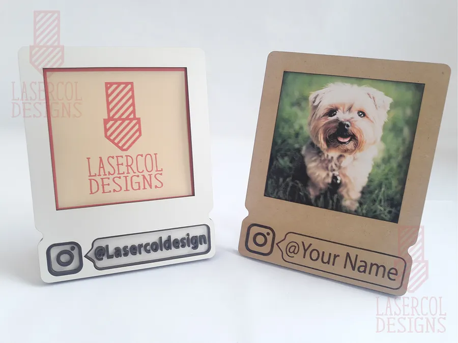 Photo frame with Instagram Handle - Laser Cut Files product image (3)