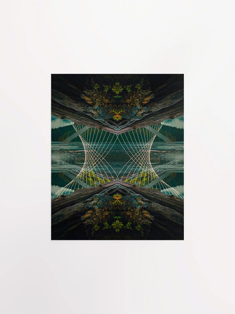 Geometric Art Print - Rainy Lake (Original) product image (1)