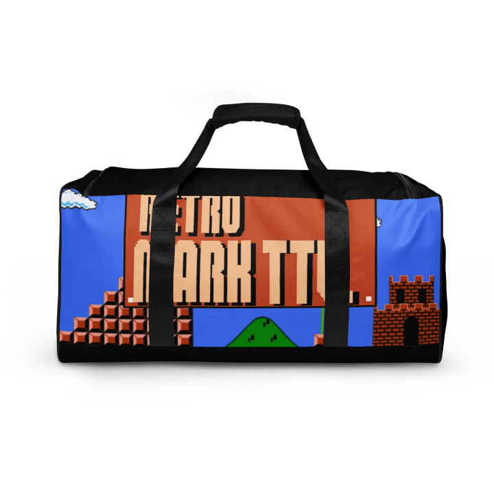 Retro Pixel Adventure All-Over Duffle Bag product image (2)