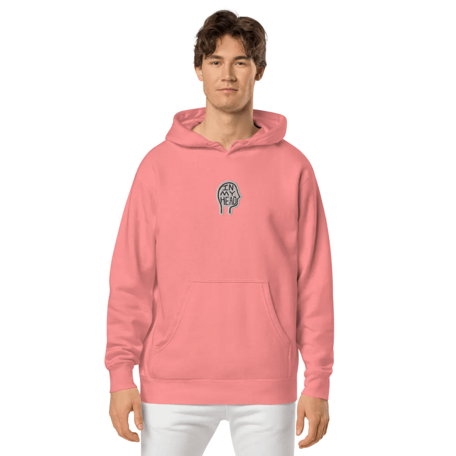 In My Head embroidered pigment hoodie (bubble design) product image (3)