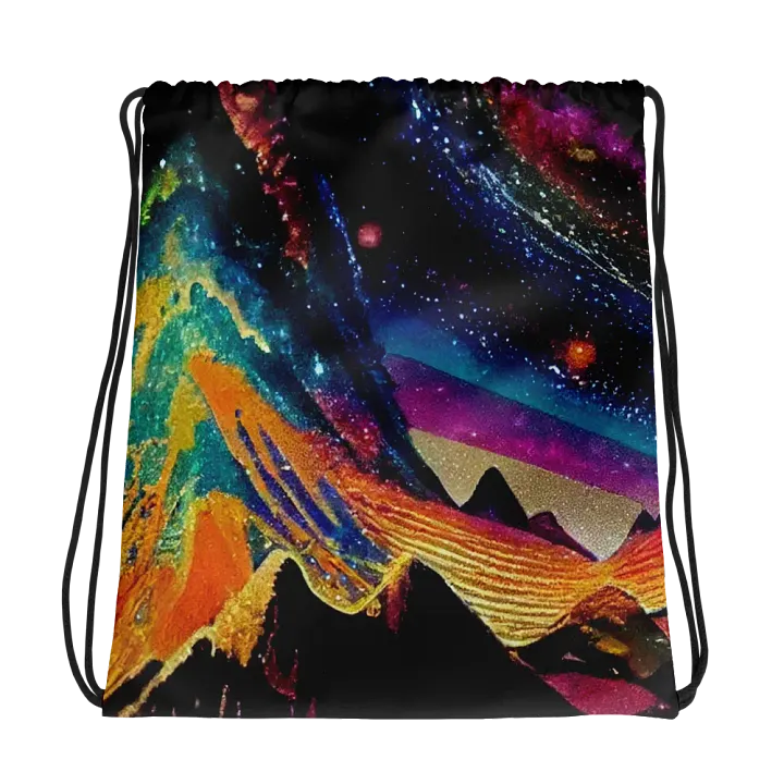 Cosmic Swirl All-Over Drawstring Bag product image (1)