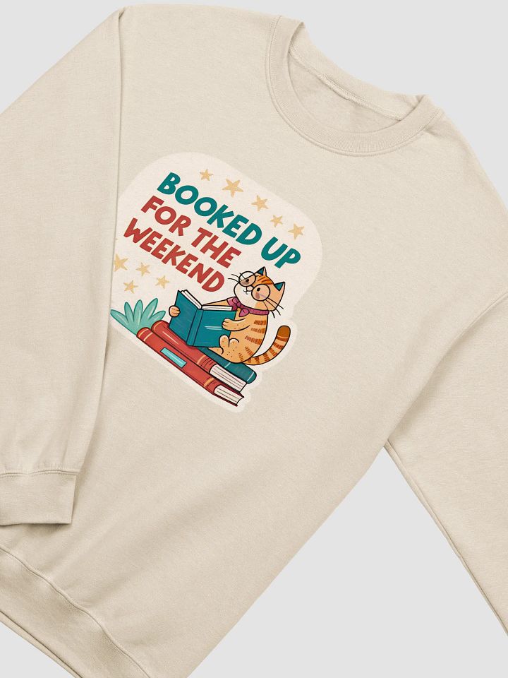 Booked Up Cat Crewneck Sweatshirt product image (2)
