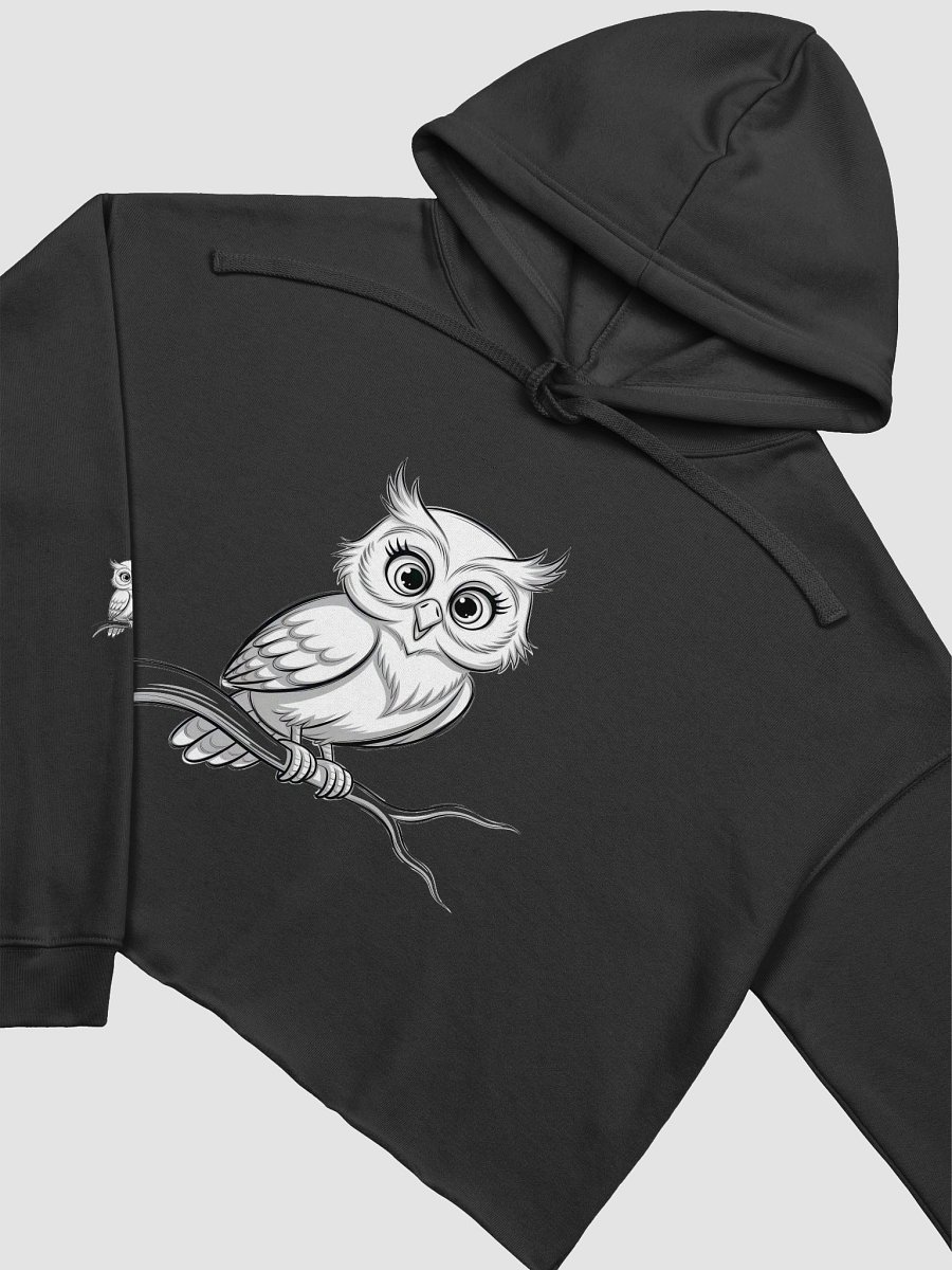Whimsical Owl Perch Crop Hoodie product image (14)