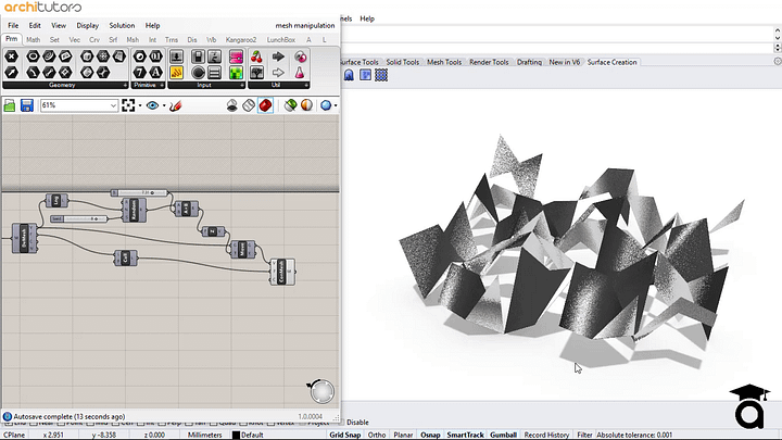 Triangular Mesh Manipulation Grasshopper Rhino Files Download product image (2)