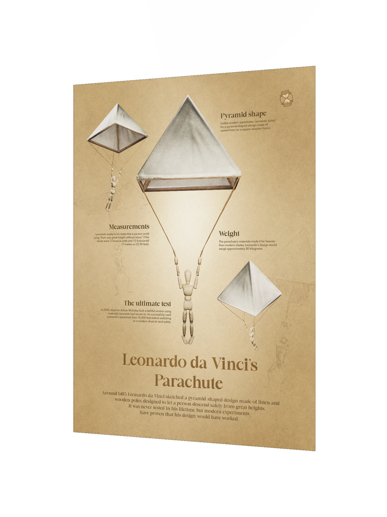 Leonardo da Vinci's Parachute (Unframed poster) product image (4)