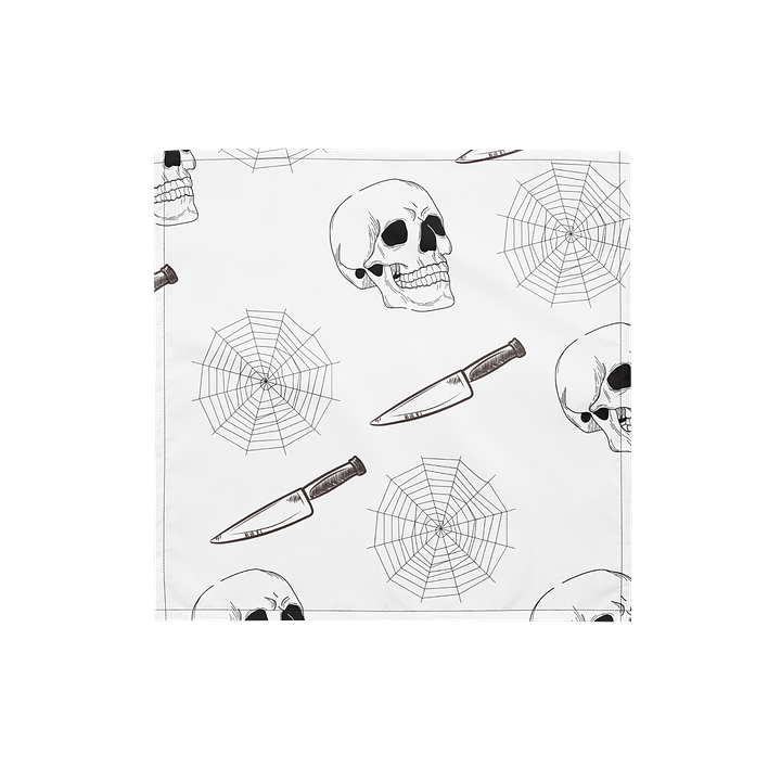 skull and dagger bandana white product image (1)