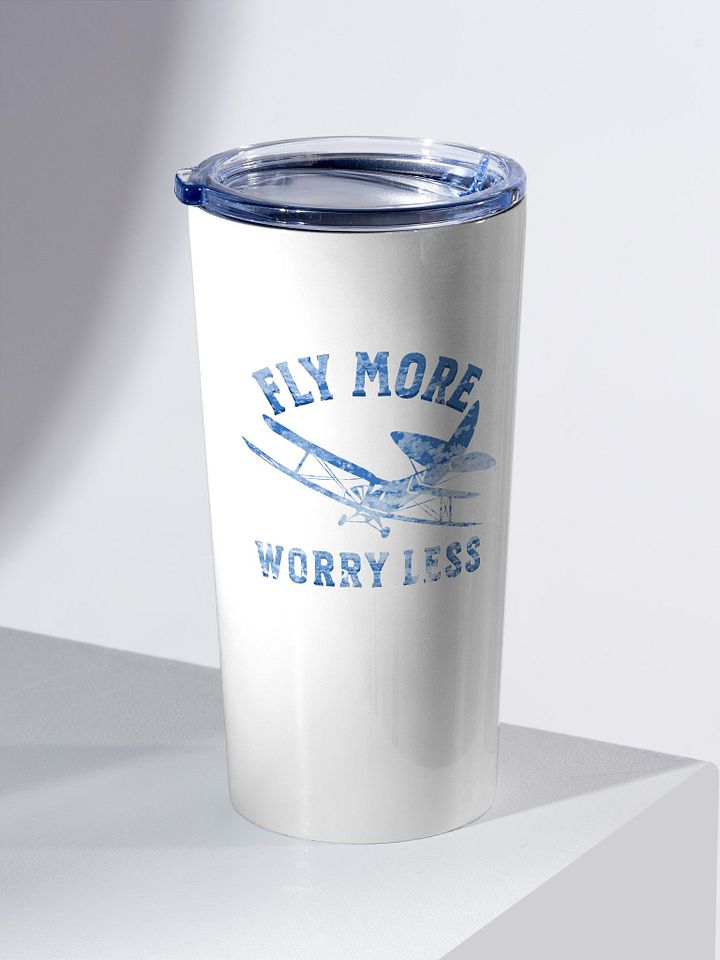 Fly More Worry Less - Biplane - Tumbler product image (2)