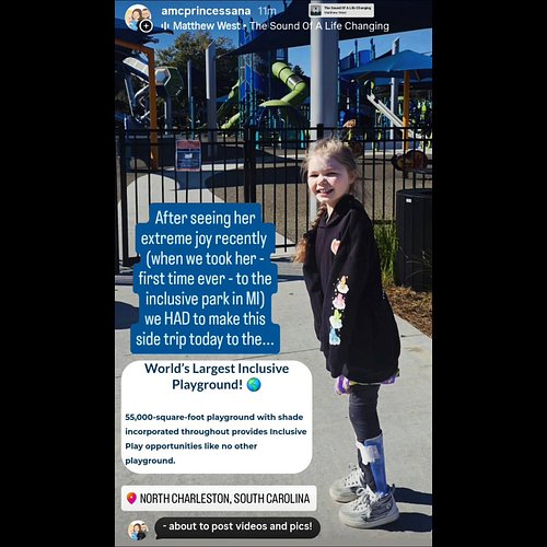 The day before Ana's birthday we took Ana to her first ever inclusive playground in Michigan. 🎂 The pure and extreme JOY we s...