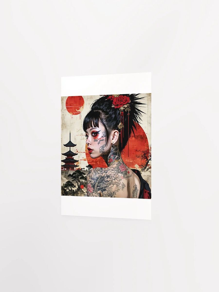 Crimson Blossom: Japanese Tattoo Art Poster product image (3)