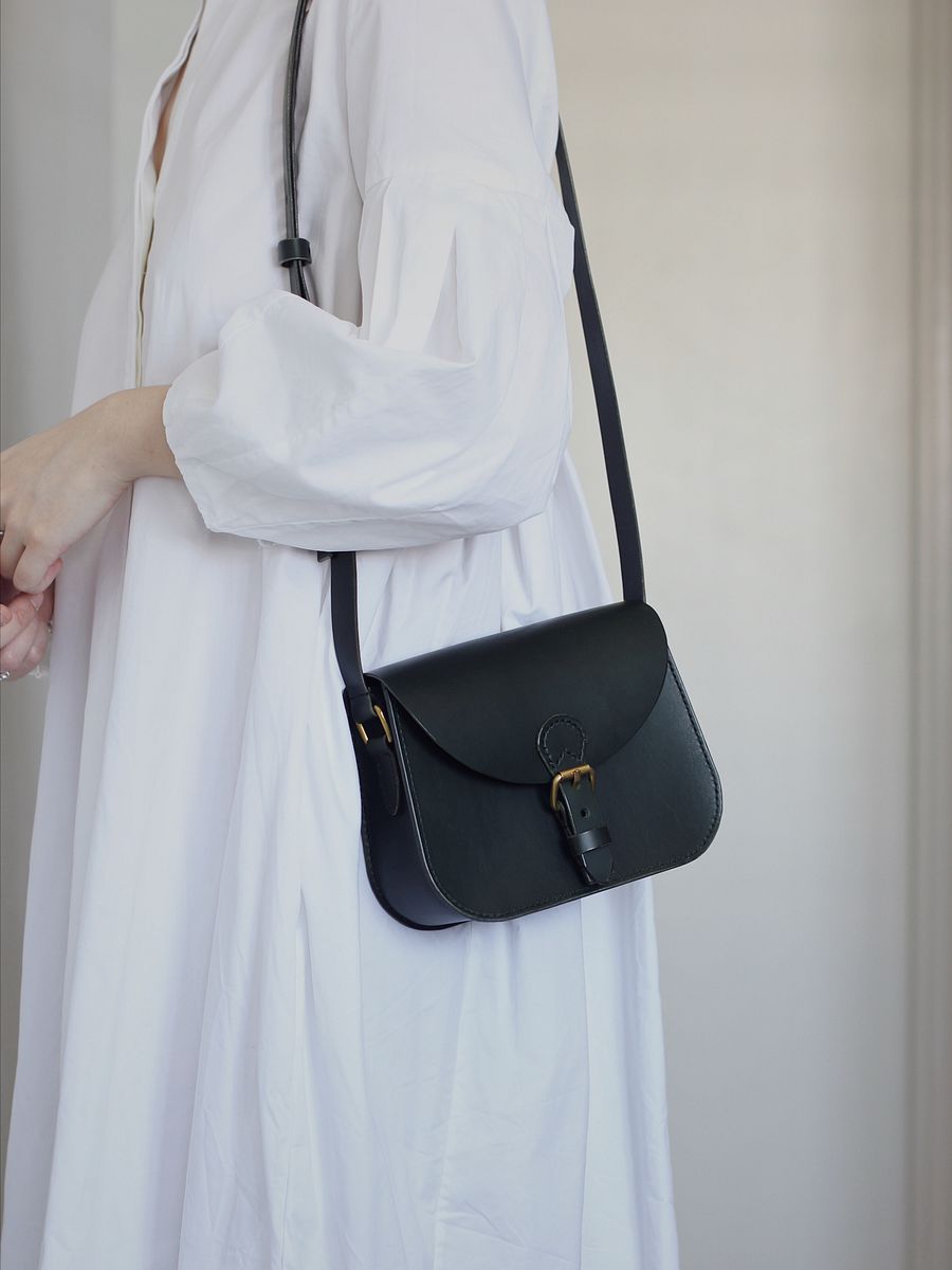 SPECIAL SALE - Dark Green Vegetable Tanned Leather Saddle Bag - Small product image (3)