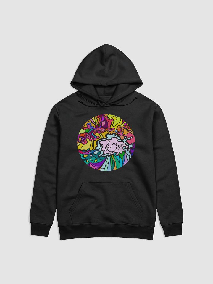 Vibrant Swirls Circular Hoodie - Wave at Sunset product image (3)