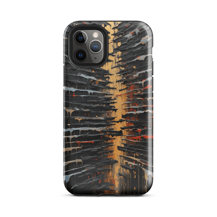 Tough Phone Case for iPhone® - Abstract Palette Knife Oil Painting 