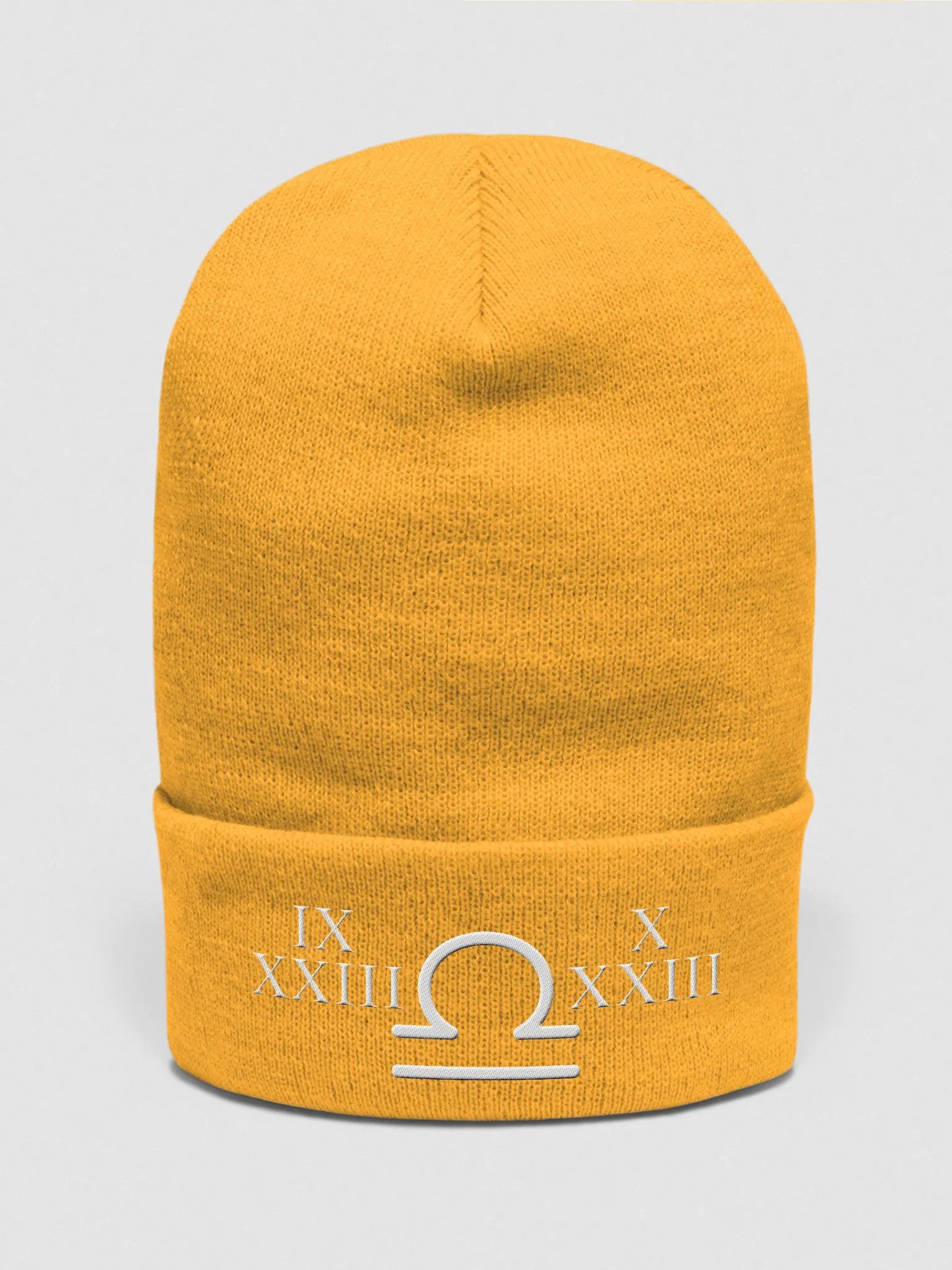 "Libra Balance: Scales of Harmony" Dynamic Motion Embroidered Beanie product image (1)