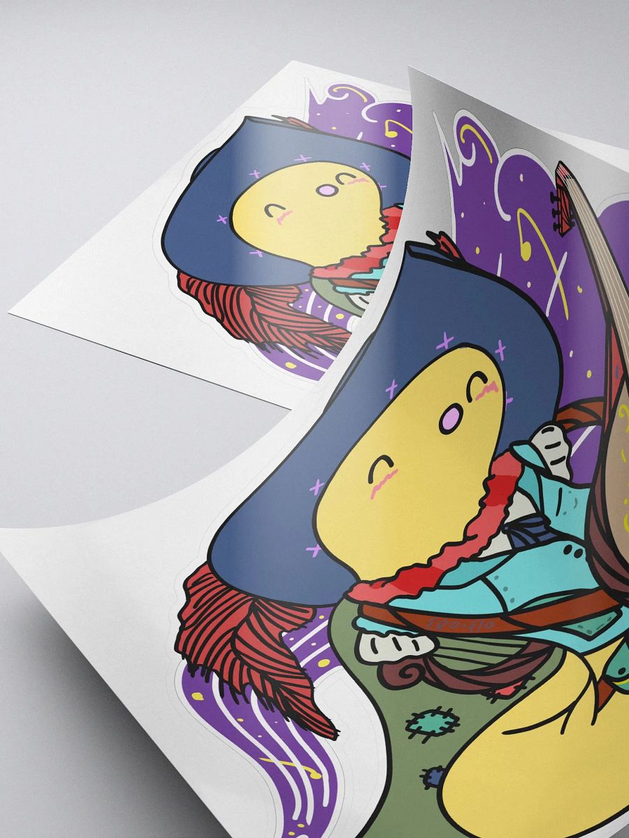 RPG Worm - Bard Class - Kiss Cut Sticker product image (4)