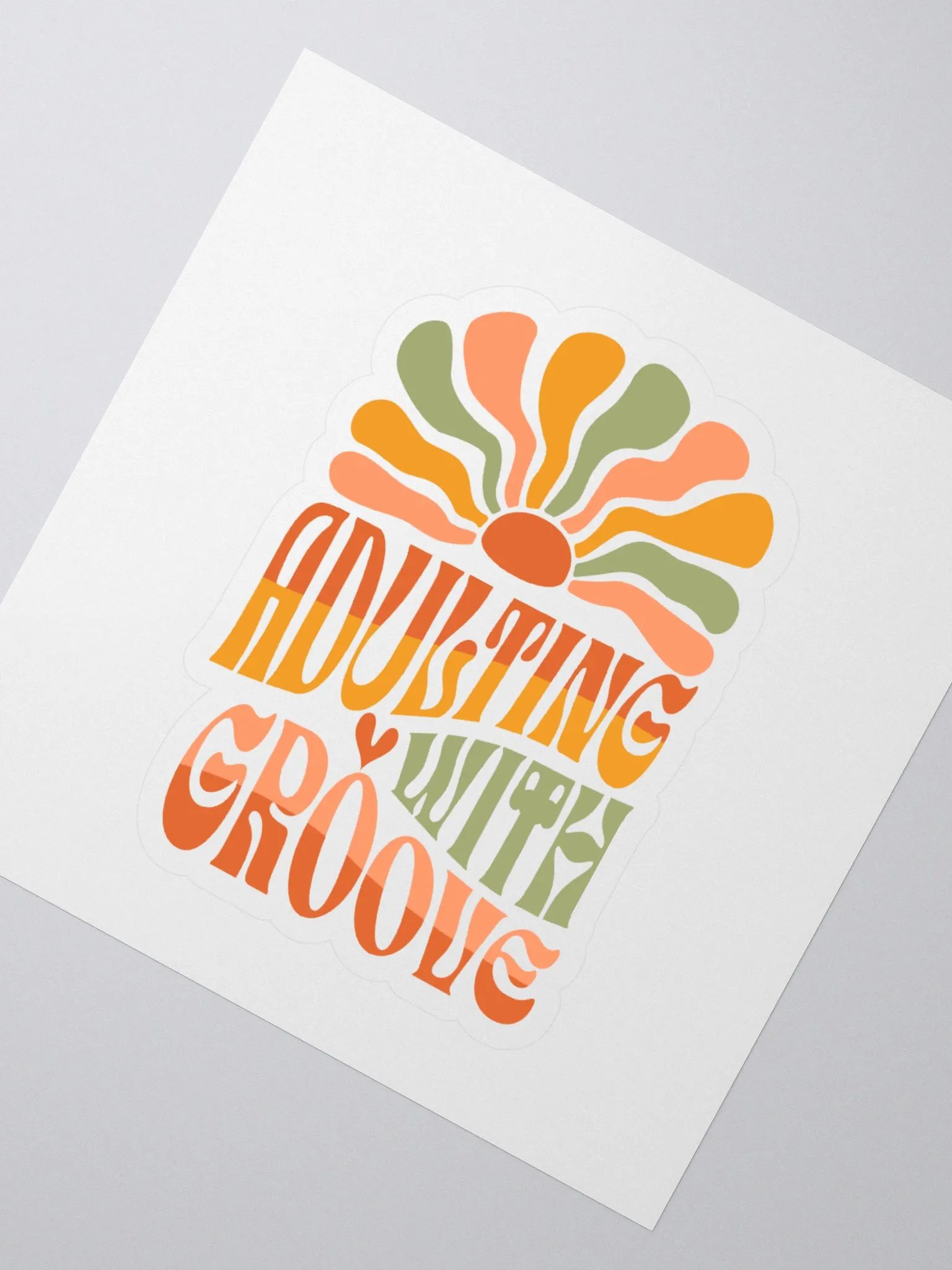Adulting with Groove retro groovy sticker product image (2)