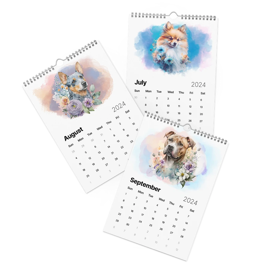 Watercolor Dogs 2024 Wall Calendar, 12 Month product image (12)