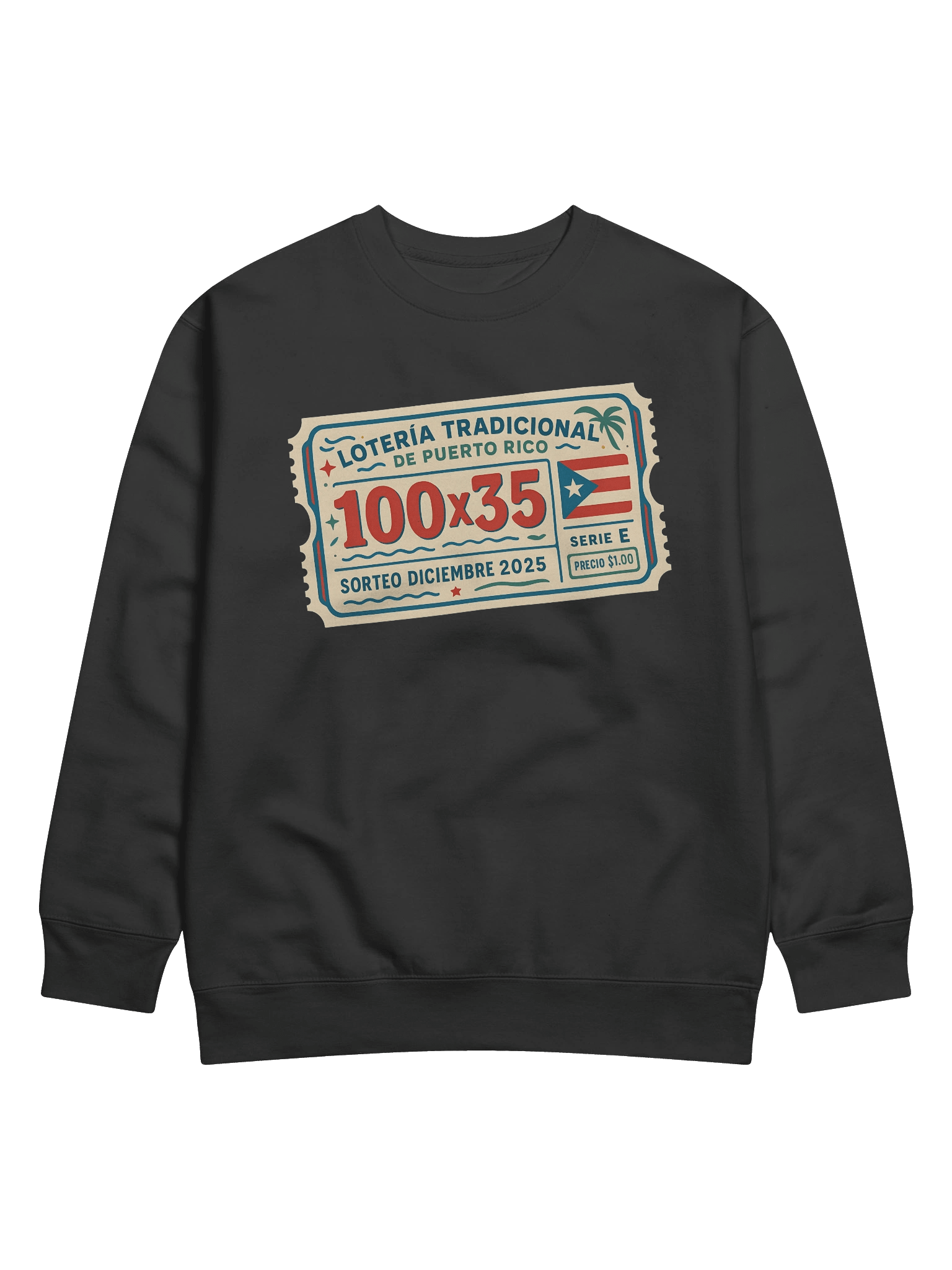 100x35 Boleto de Lotería Premium Sweatshirt product image (1)