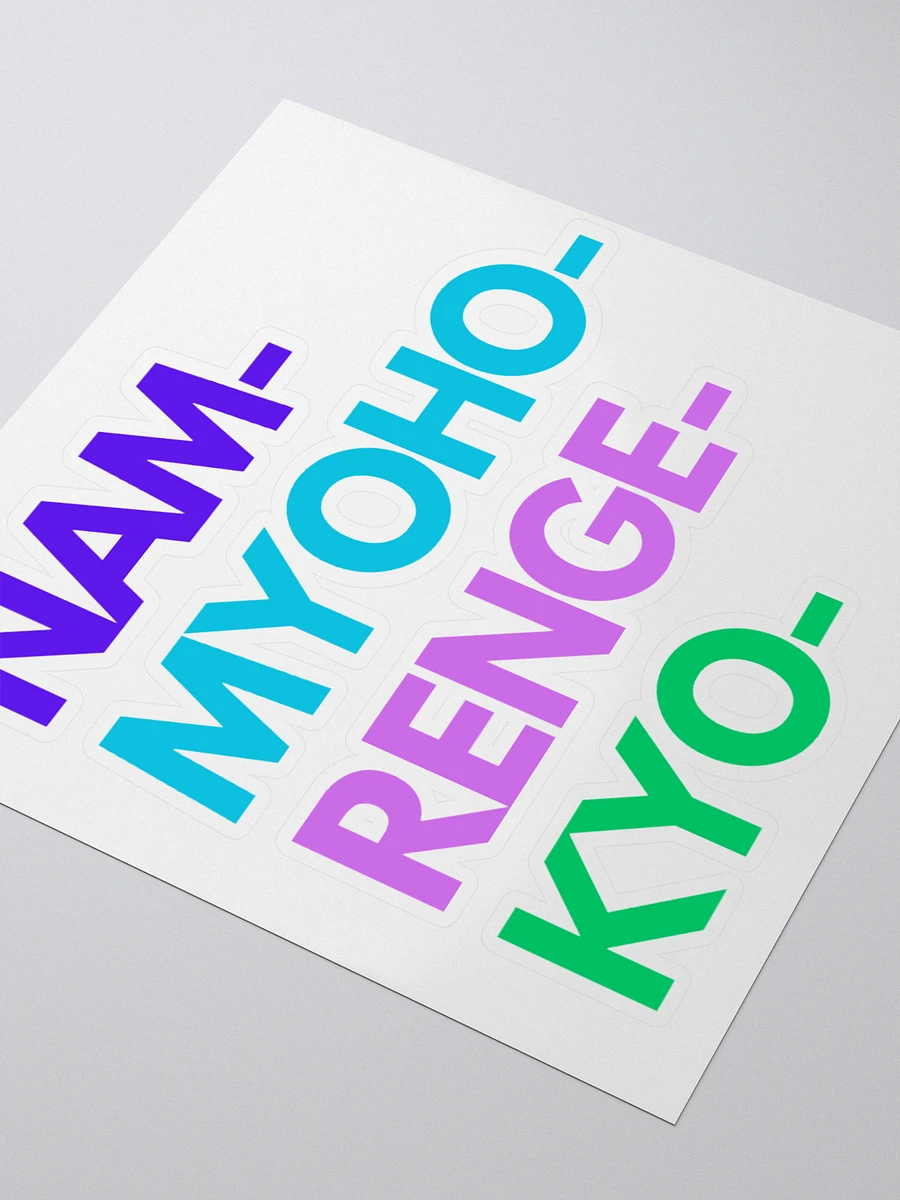 Nam-Myoho-Renge-Kyo Green Kiss Cut Stickers product image (7)