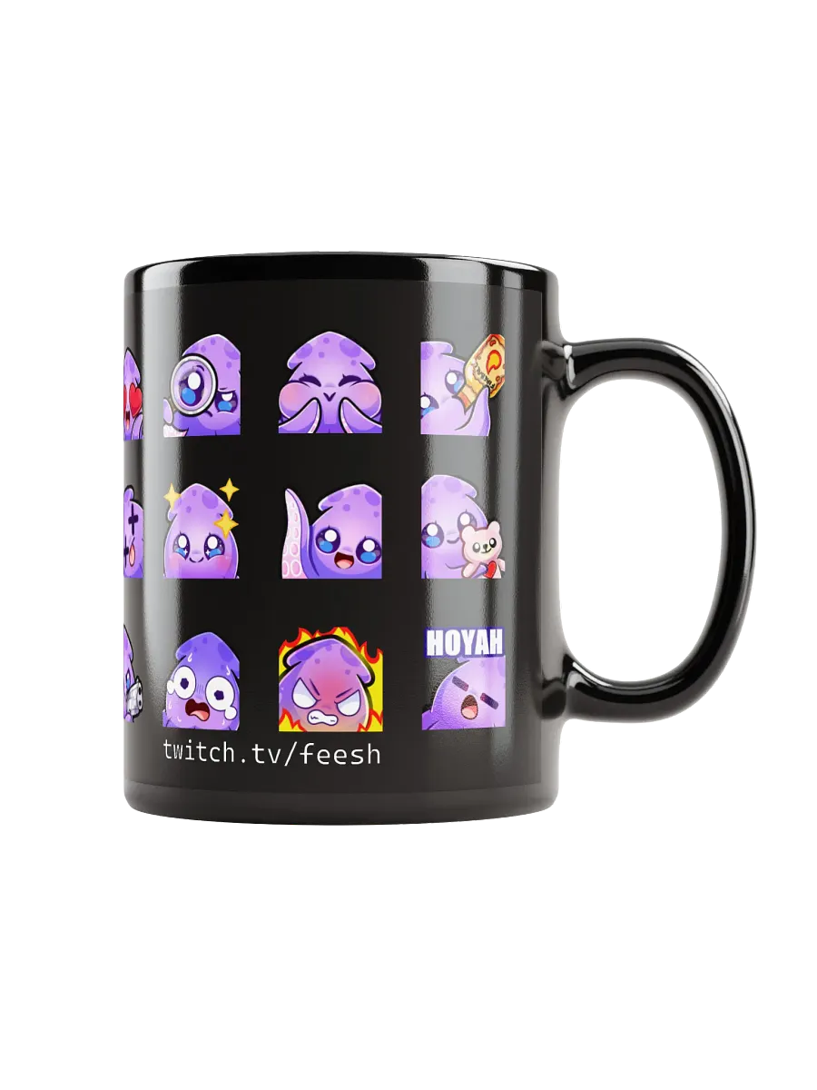 Squid Emote Coffee Mug [black] product image (2)