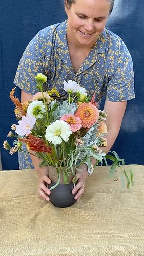 You can make this, I promise!! Come have some fun with flowers with Leila and I next Saturday. Build your own bouquet in a be...