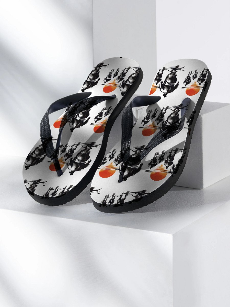 Sunset Cyclist Silhouette Flip-Flops product image (2)