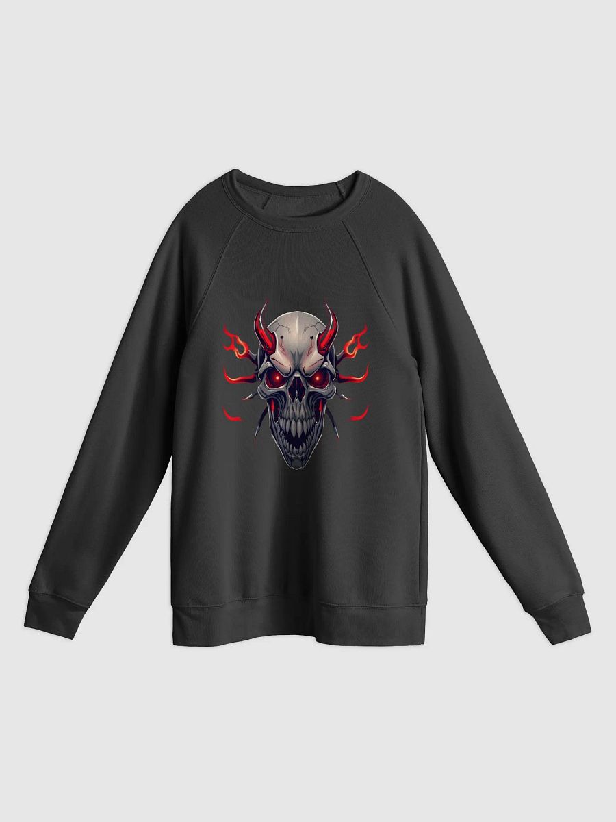 Infernal Skull Unisex Raglan Sweatshirt Bella+Canvas (Adult Unisex) product image (1)