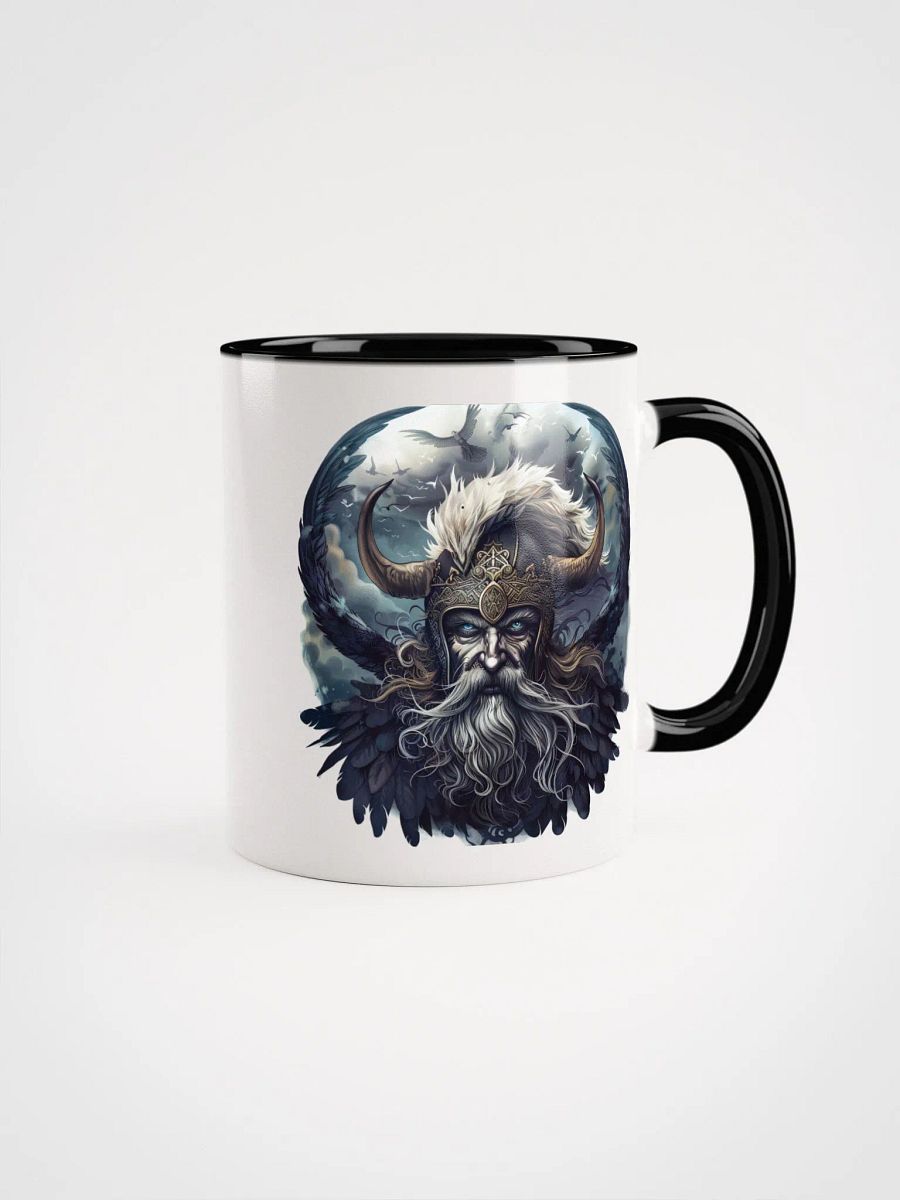 Odin - The Allfather of Norse Gods Ceramic Mug with Black Color Inside product image (2)