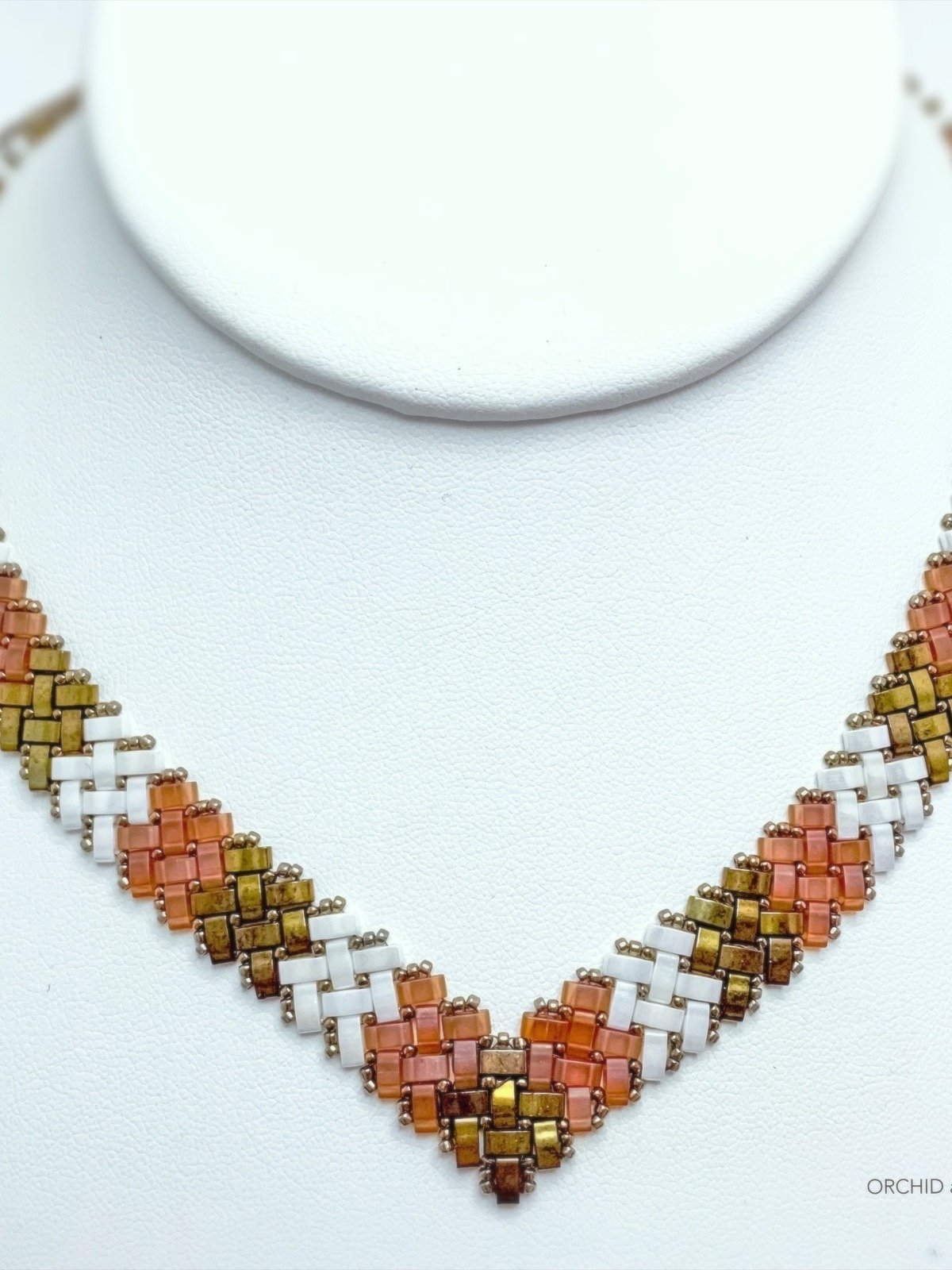 Beading Pattern – Half Tila Herringbone V Necklace product image (5)