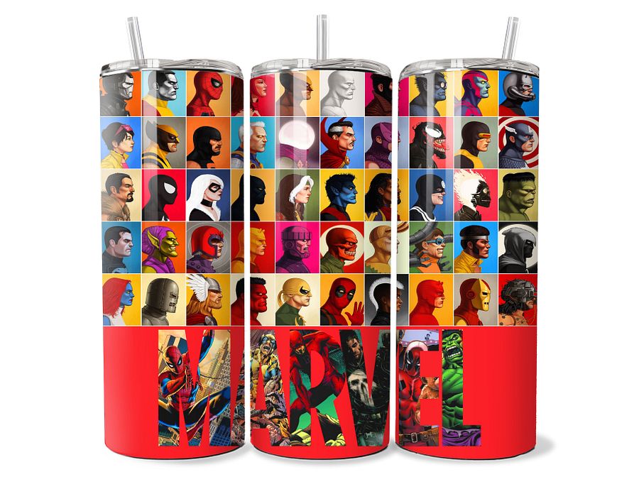 Marvel - Hero Portrait Collage Tumbler - 20oz Stainless Steel product image (1)