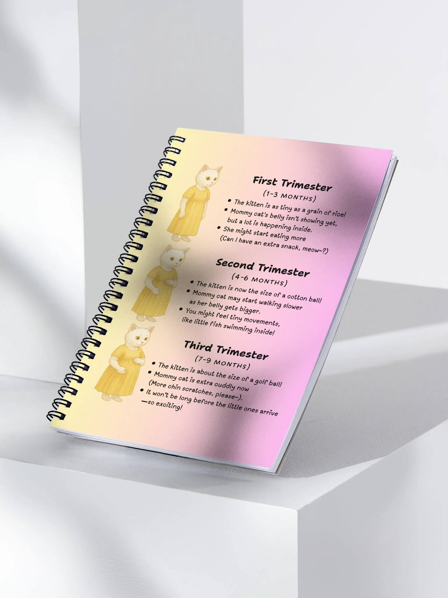 Pregnant Cat Trimester Notebook product image (3)