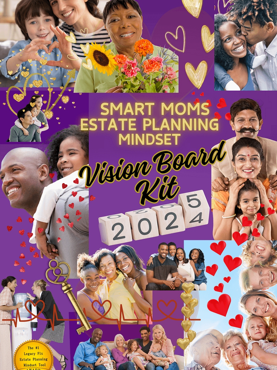 SMART MOMS ESTATE PLANNING MINDSET VISION BOARD KIT 2024-2025 product image (1)