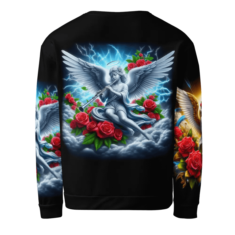 Angels making Music with a Clarinet - All-Over Unisex Sweatshirt #7 product image (2)