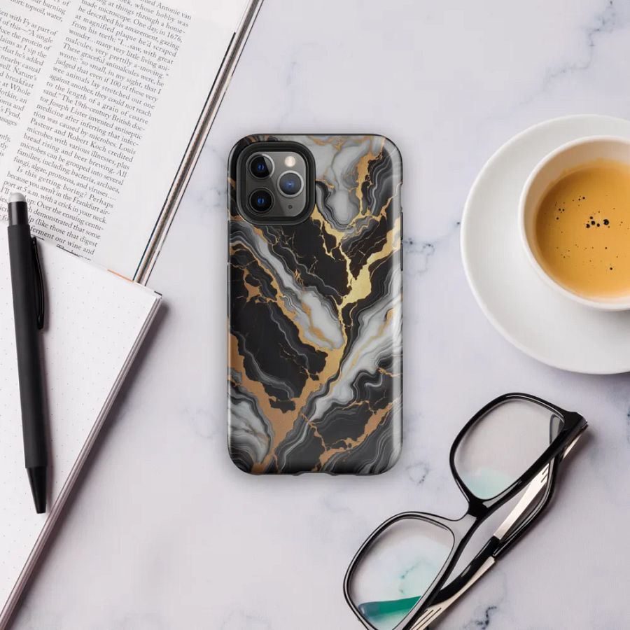 Golden Marble Wave iPhone® Tough Case product image (31)
